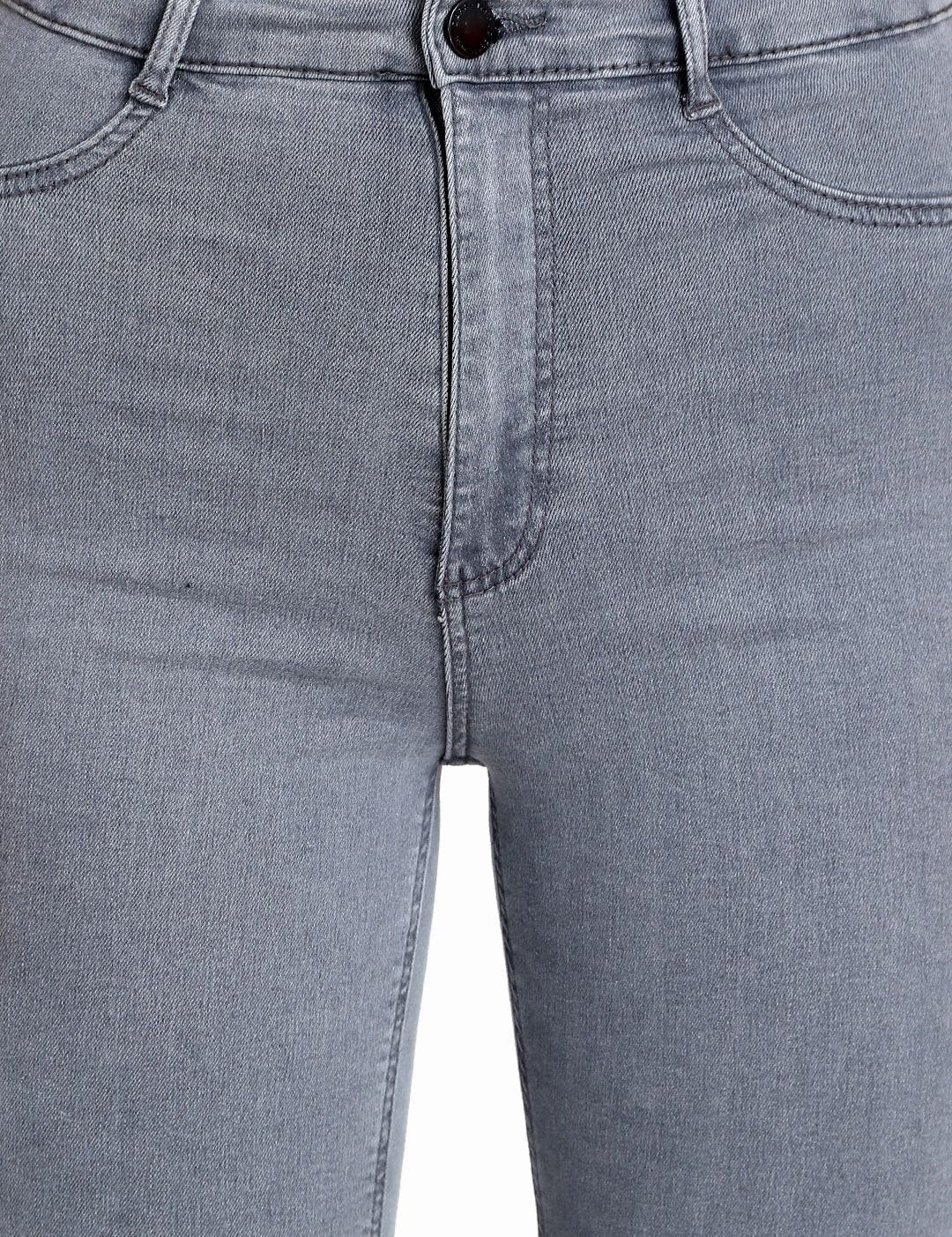 Kotty Women Grey Skinny Fit High-Rise Slash Knee Jeans