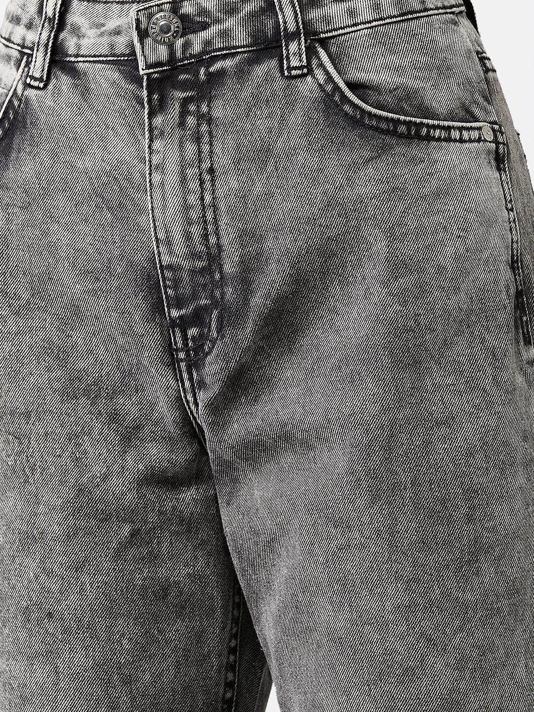 Kotty Women Grey Boyfriend Fit High-Rise Clean Look Jeans