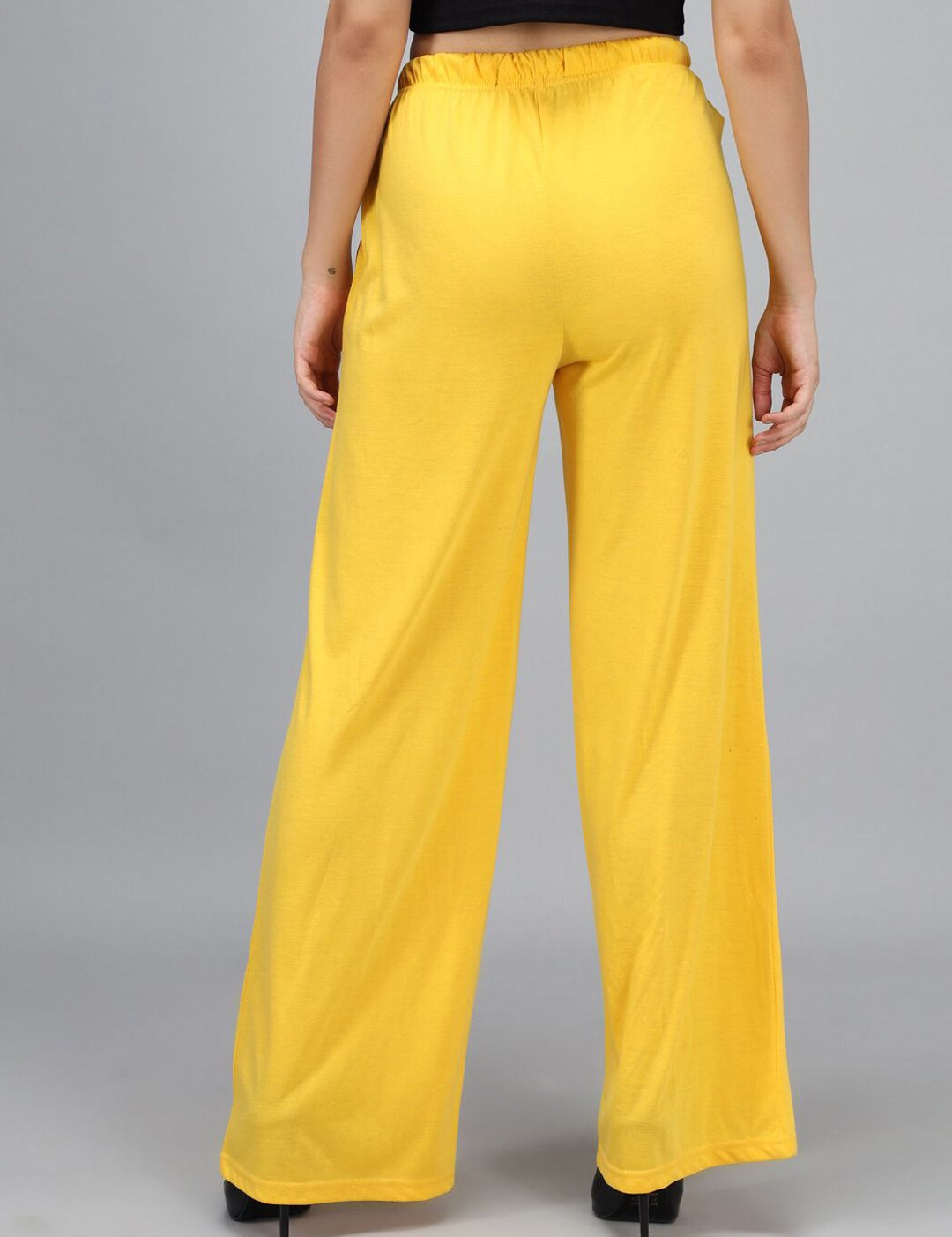 Kotty Women Yellow Loose Fit High-Rise Parallel Trousers
