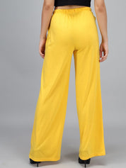 Kotty Women Yellow Loose Fit High-Rise Parallel Trousers