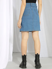 Kotty Above Knee Denim Straight Skirts