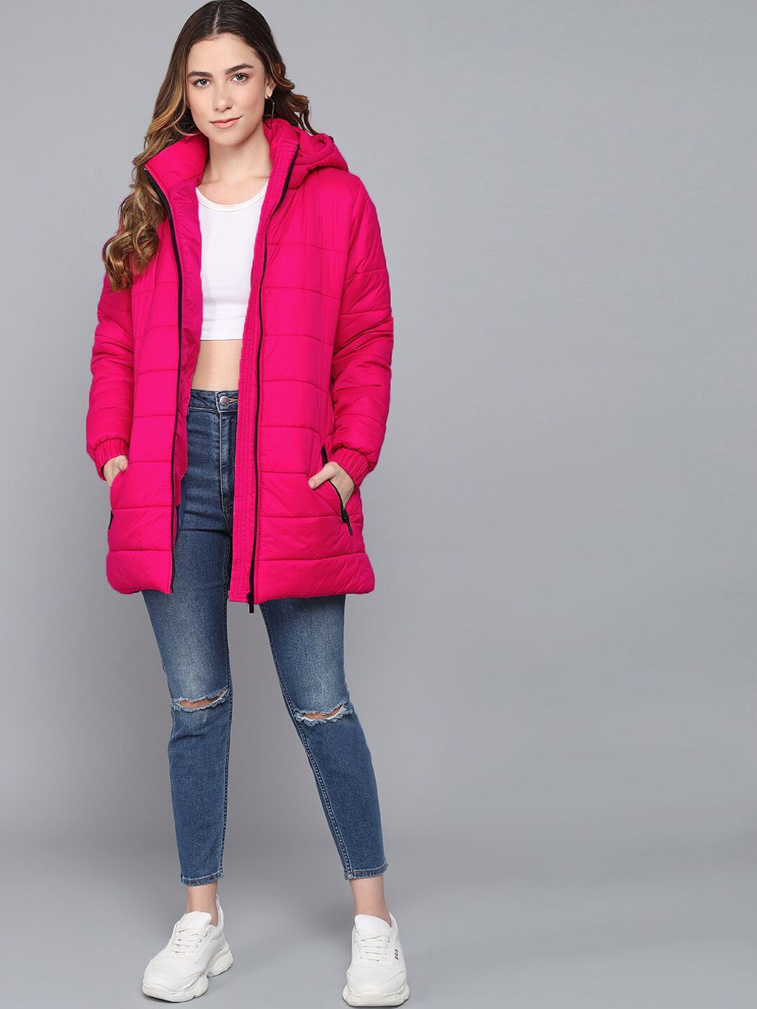 Kotty Women Hooded Longline Puffer Jacket
