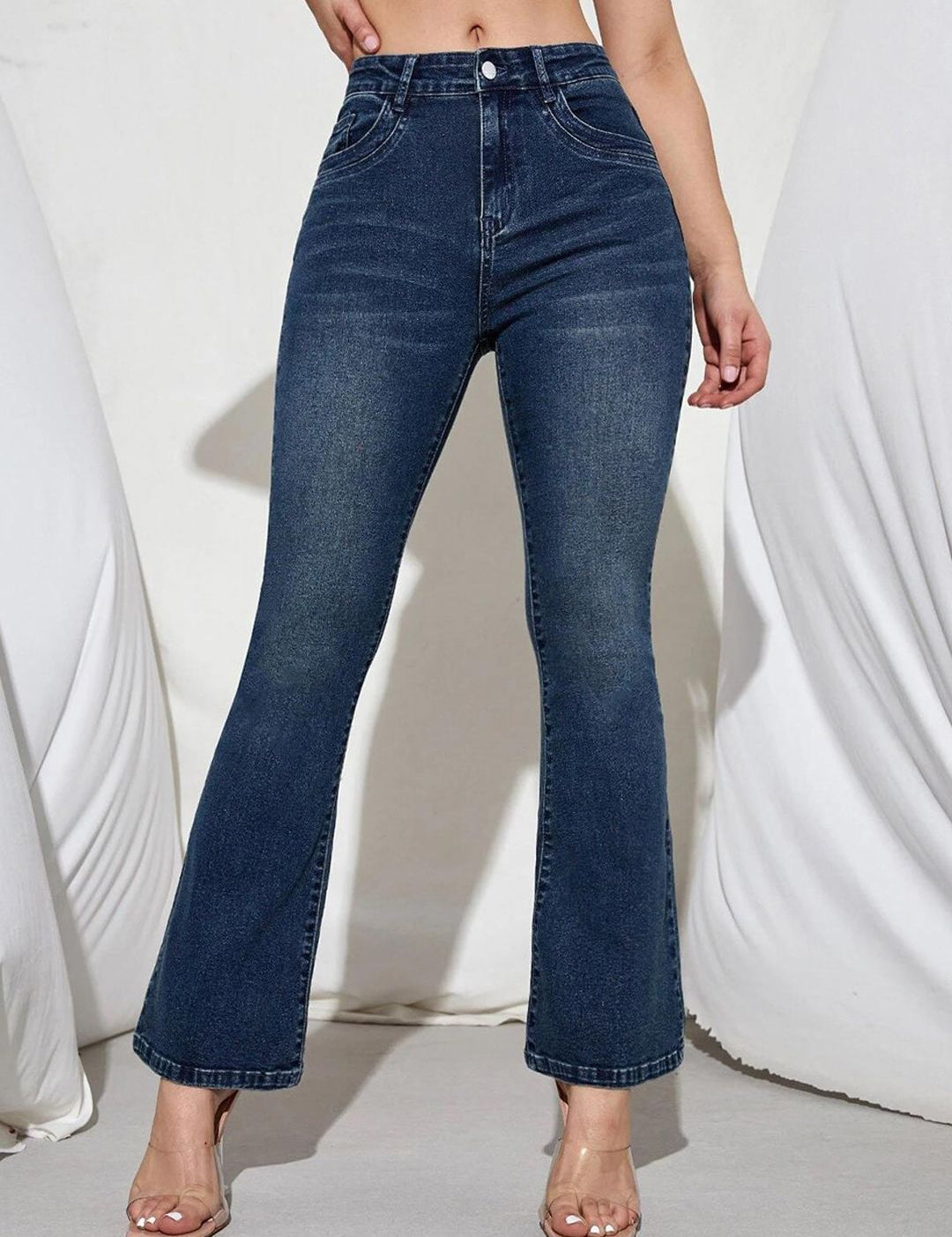 Kotty Women Jean Bootcut High-Rise Light Fade Stretchable Jeans