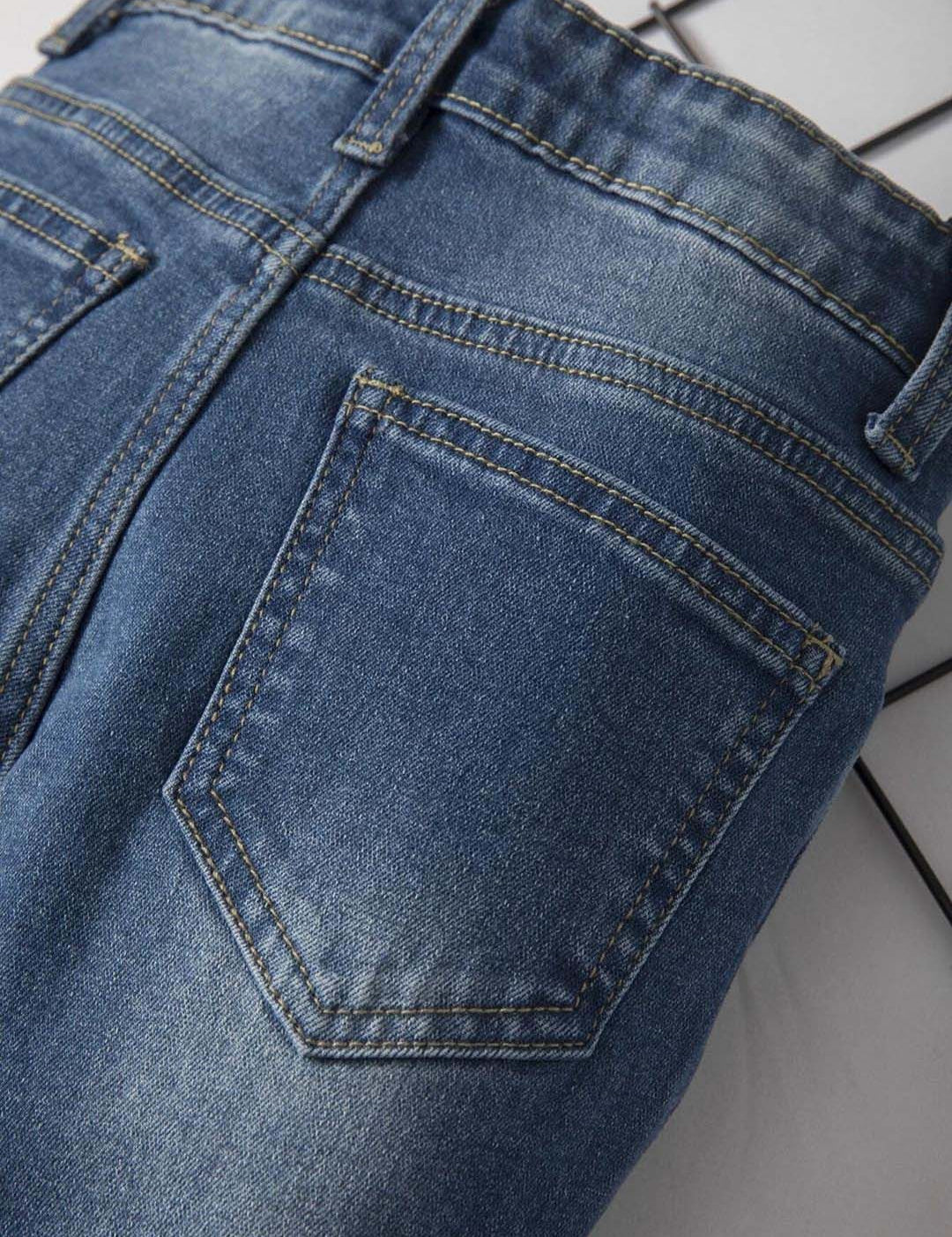 Kotty Girls Mid-Rise Heavy Fade Stretchable Jeans