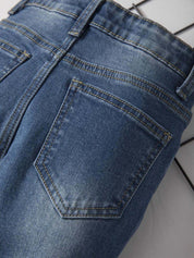 Kotty Girls Mid-Rise Heavy Fade Stretchable Jeans