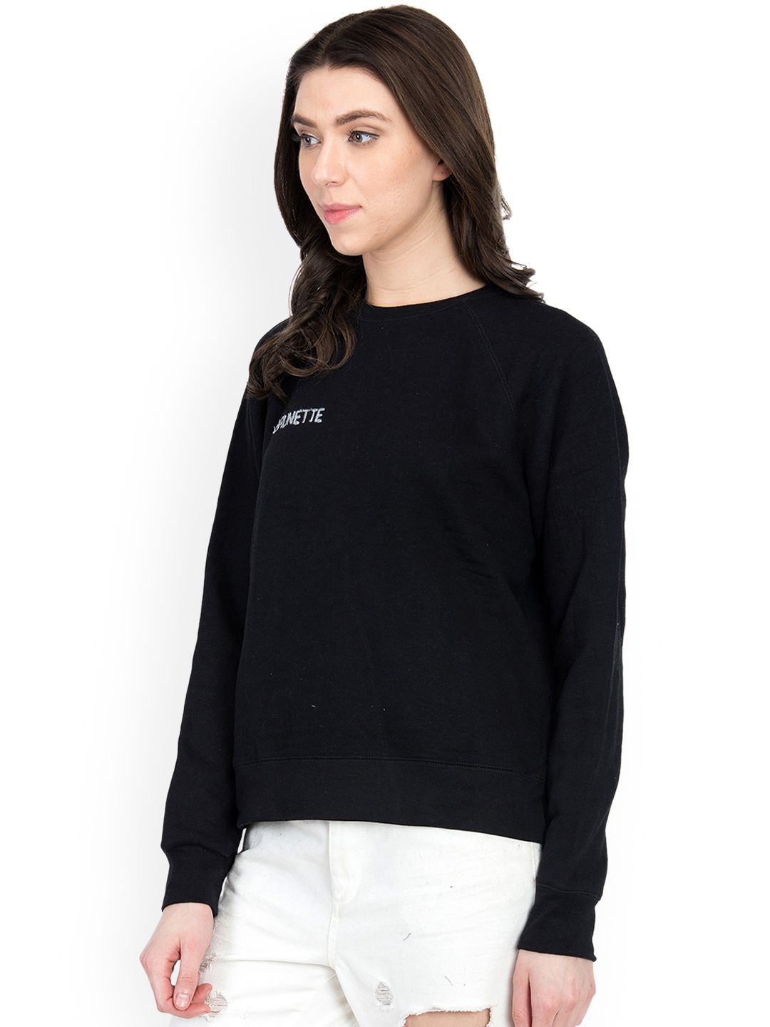 Kotty Women Black Printed Sweatshirt