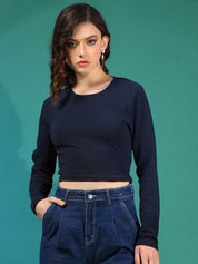 Kotty Women Solid Round Neck Top