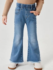 Kotty Girls Jean Flared Heavy Fade Stretchable Jeans
