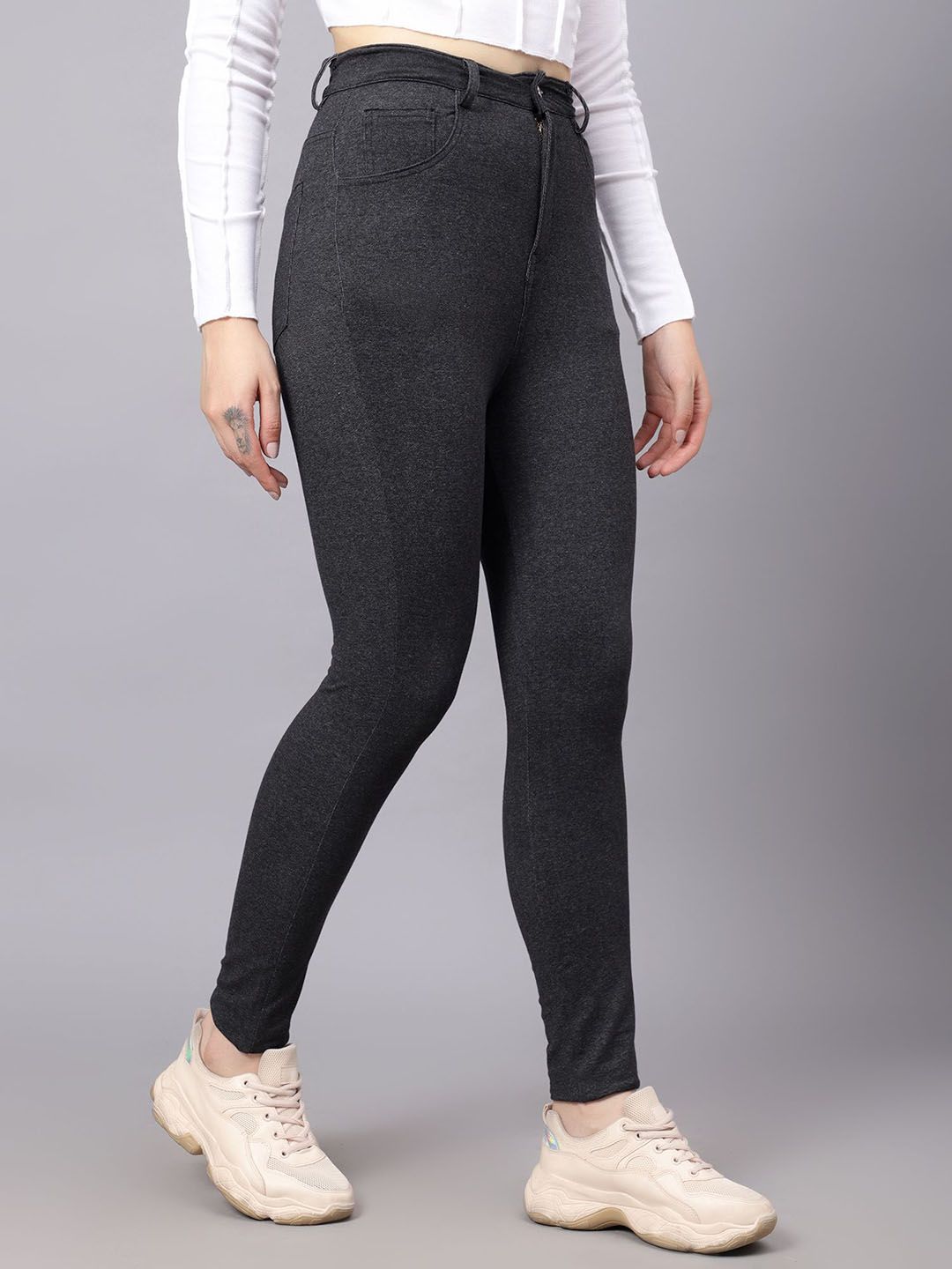 KOTTY Basics Women Skinny Fit High-Rise Stretchable Jeans