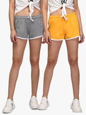 Kotty Women Pack of 2 Solid Lounge Shorts