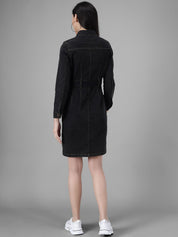 Kotty Women Black Solid Pinafore Dress