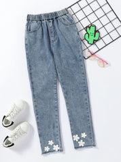 Kotty Girls Blue & White Jean Light Fade Jeans