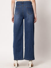 Kotty Women Blue Jean Straight Fit Low-Rise Light Fade Stretchable Jeans