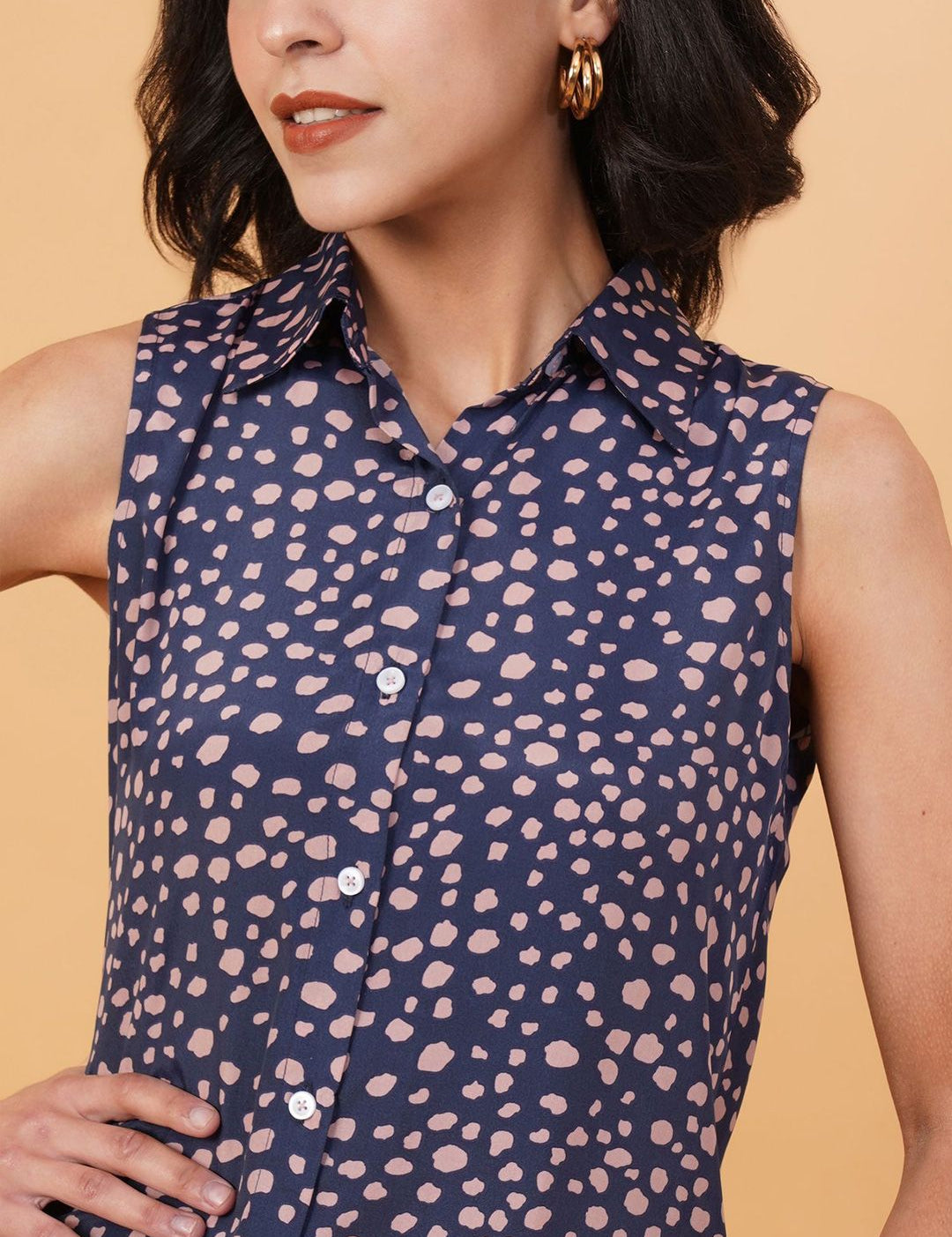 Kotty Blue Graphic Printed Casual Shirt