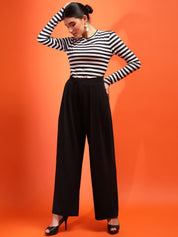 Kotty Women Relaxed Straight Fit Mid-Rise Regular Trousers