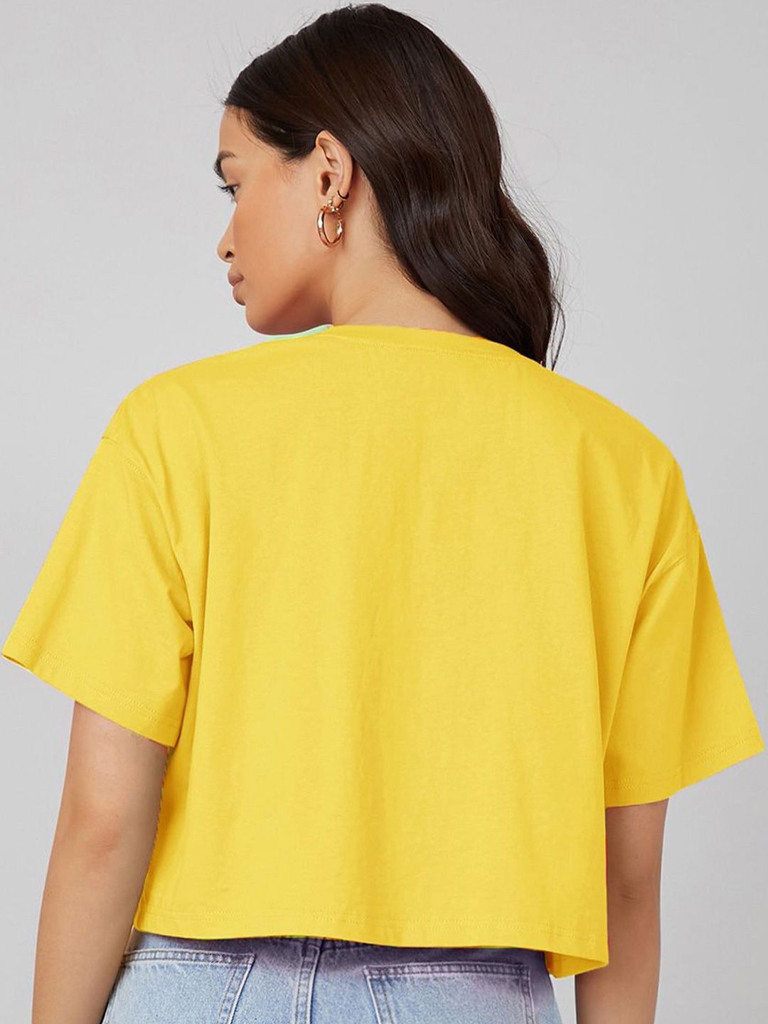 KOTTY Basics Women Solid Round Neck  Oversized T-shirt