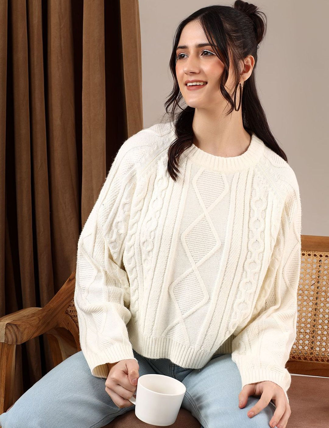 Kotty Women Cable Knit Pullover