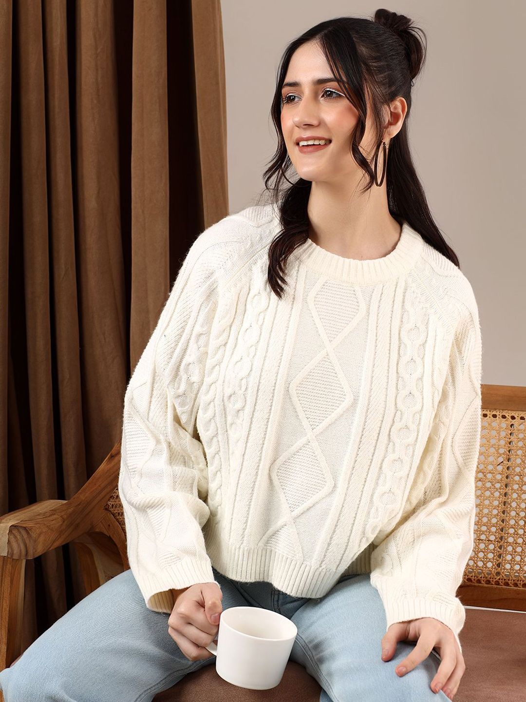 Kotty Women Cable Knit Pullover