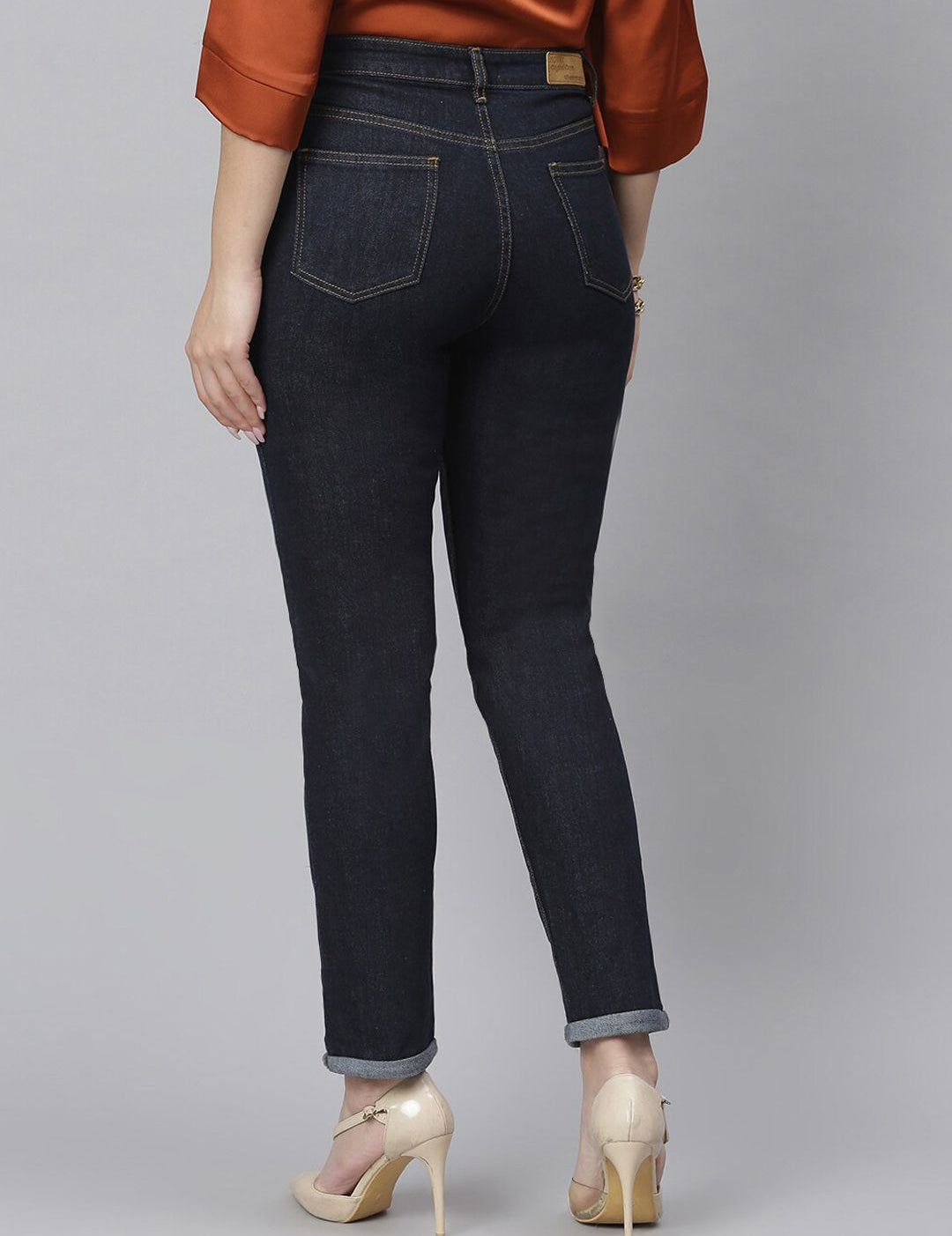 Kotty Women Blue Slim Fit High-Rise Clean Look Jeans