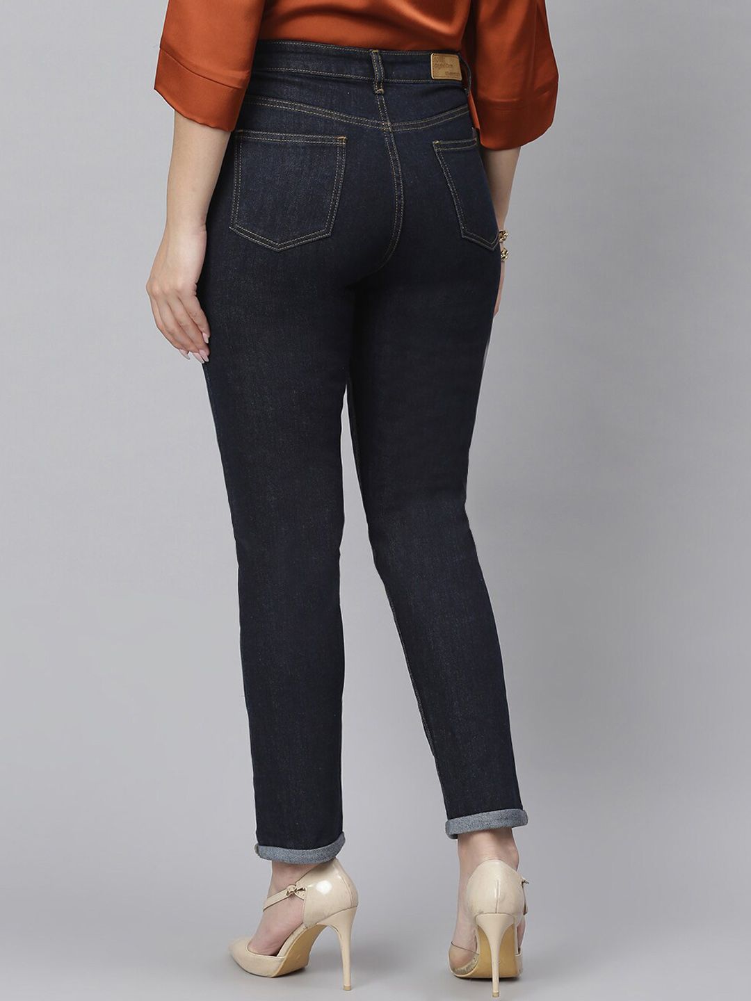 Kotty Women Blue Slim Fit High-Rise Clean Look Jeans