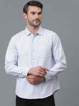 Kotty New Grid Tattersall Checks Spread Collar Casual Shirt