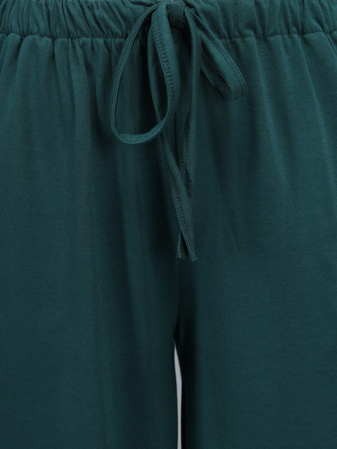 Kotty Women Green Loose Fit High-Rise Parallel Trousers