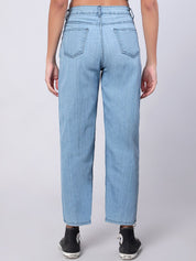Kotty Women Jean Straight Fit High-Rise Light Fade Jeans