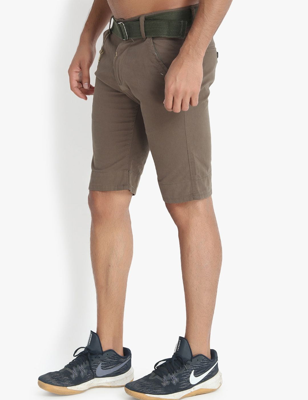 Kotty Men Brown Solid Regular Fit Regular Shorts