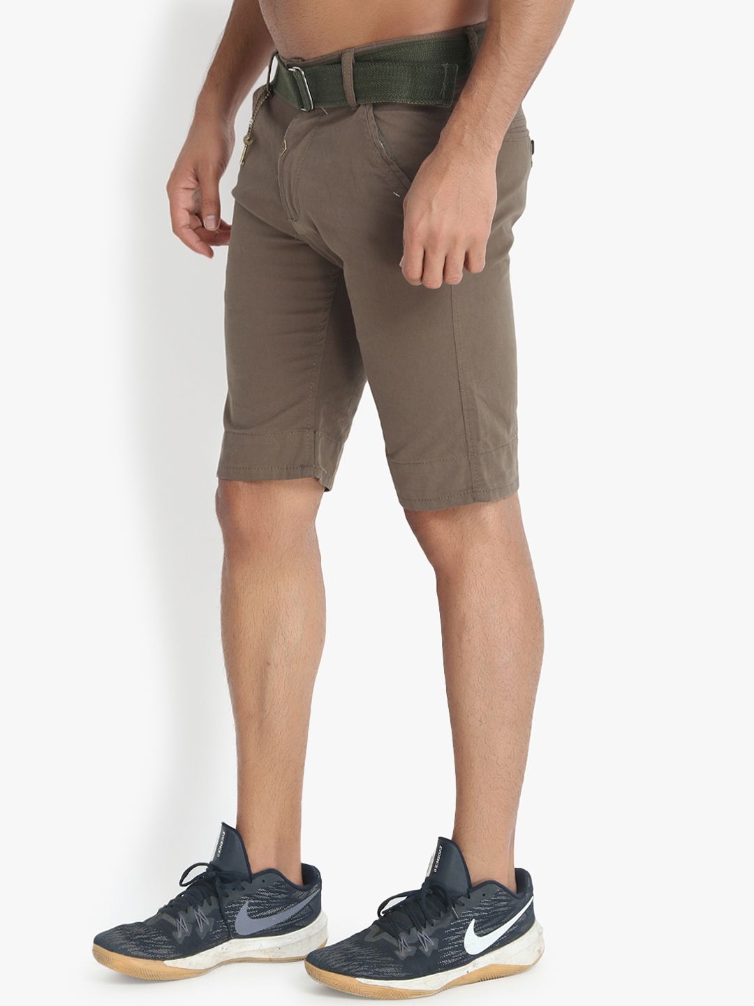 Kotty Men Brown Solid Regular Fit Regular Shorts
