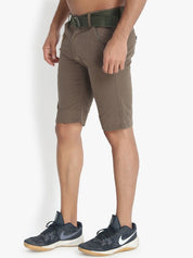 Kotty Men Brown Solid Regular Fit Regular Shorts