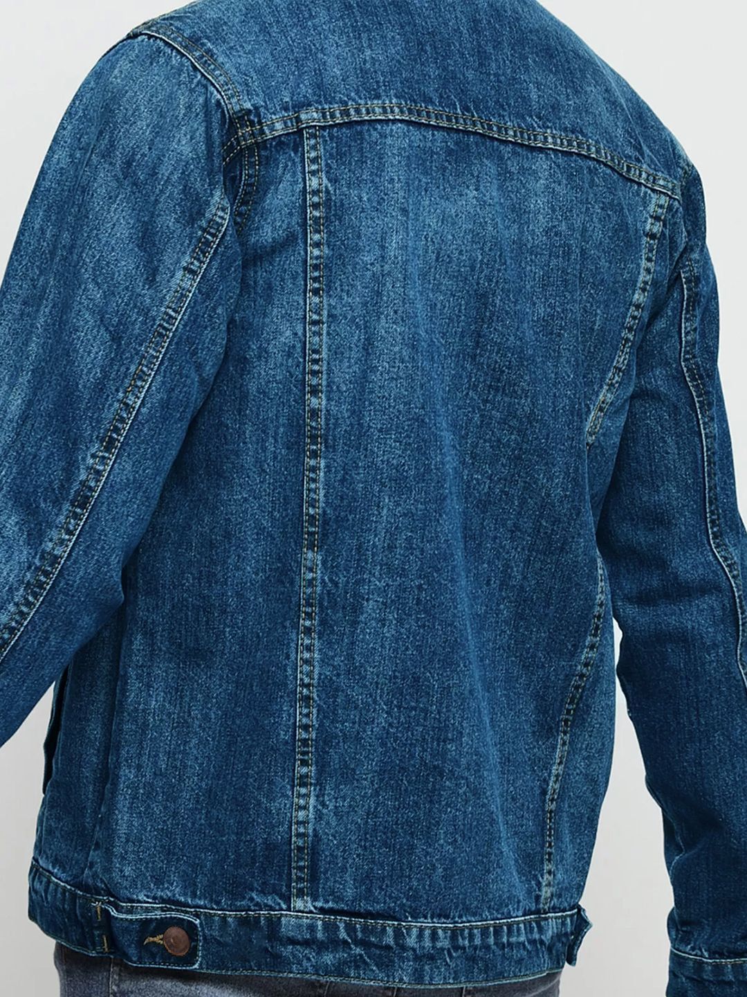 Kotty Men Solid Denim Jacket