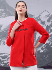 Kotty Women Mandarin Collar Single-Breasted Overcoat