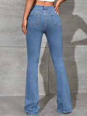 Kotty Women Bootcut High-Rise Clean Look Stretchable Jeans