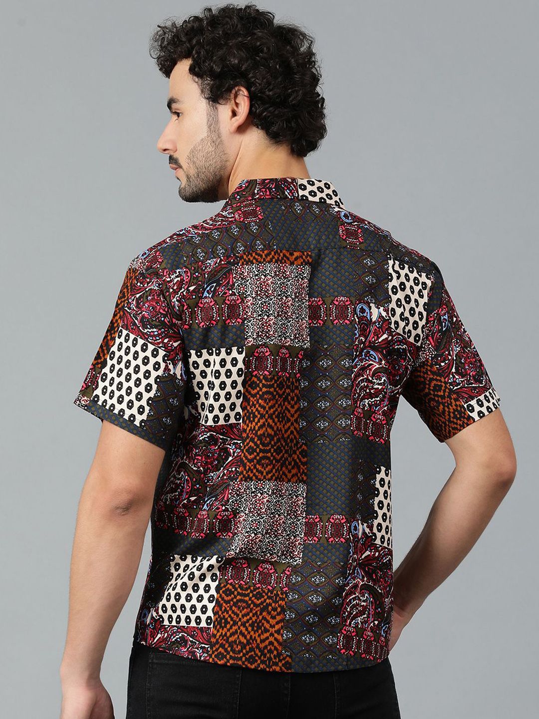 Kotty Men Conversational Scarf Printed Casual Shirt