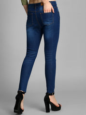 Kotty Women Blue Skinny Fit Mid-Rise Clean Look Jeans