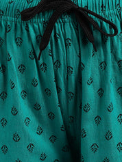 Kotty Women Green Printed Lounge Pants