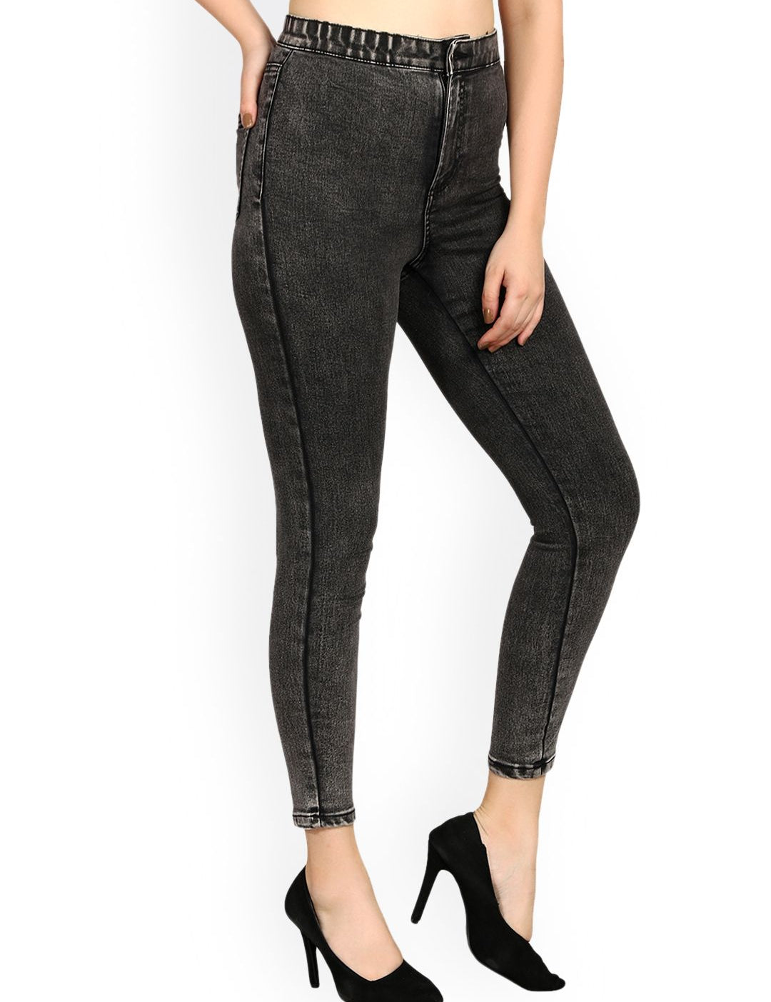 Kotty Women Black Skinny Fit High-Rise Clean Look Jeans