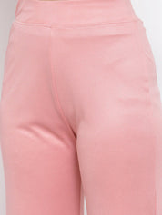 Kotty Women Pink High-Rise Parallel Trousers
