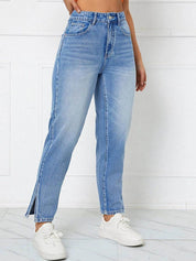 Kotty Women Light Blue Jean High Rise Light Fade Stretchable Jeans