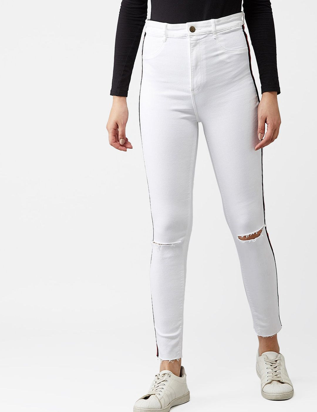 Kotty Women White Skinny Fit Jeans