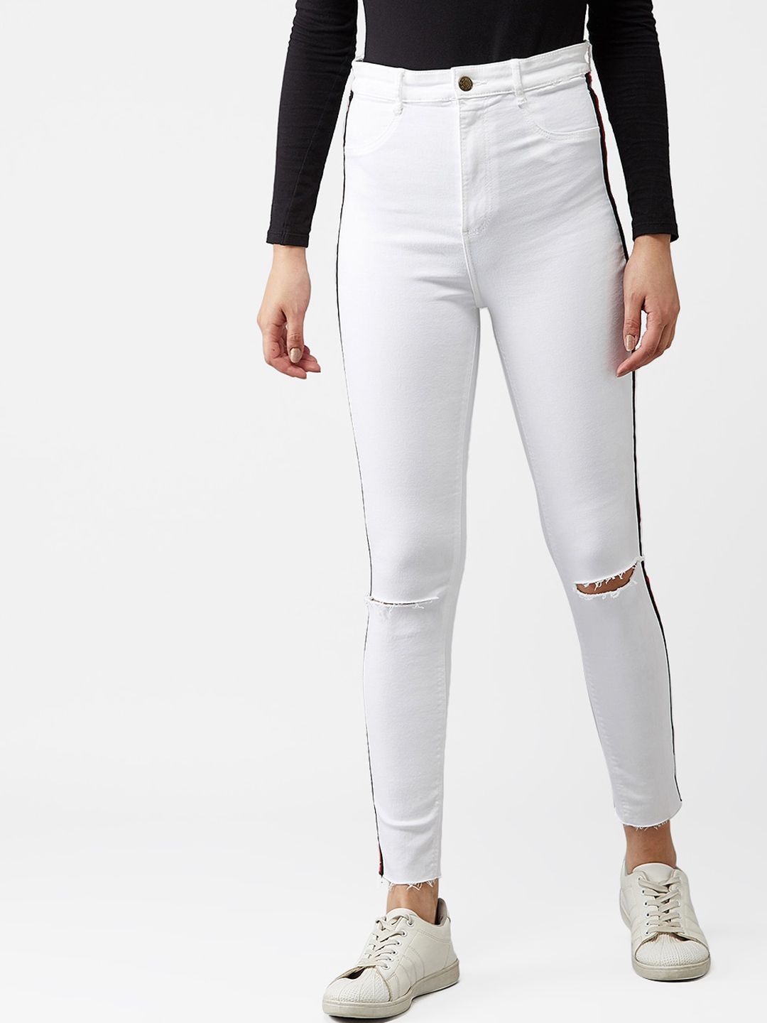 Kotty Women White Skinny Fit Jeans