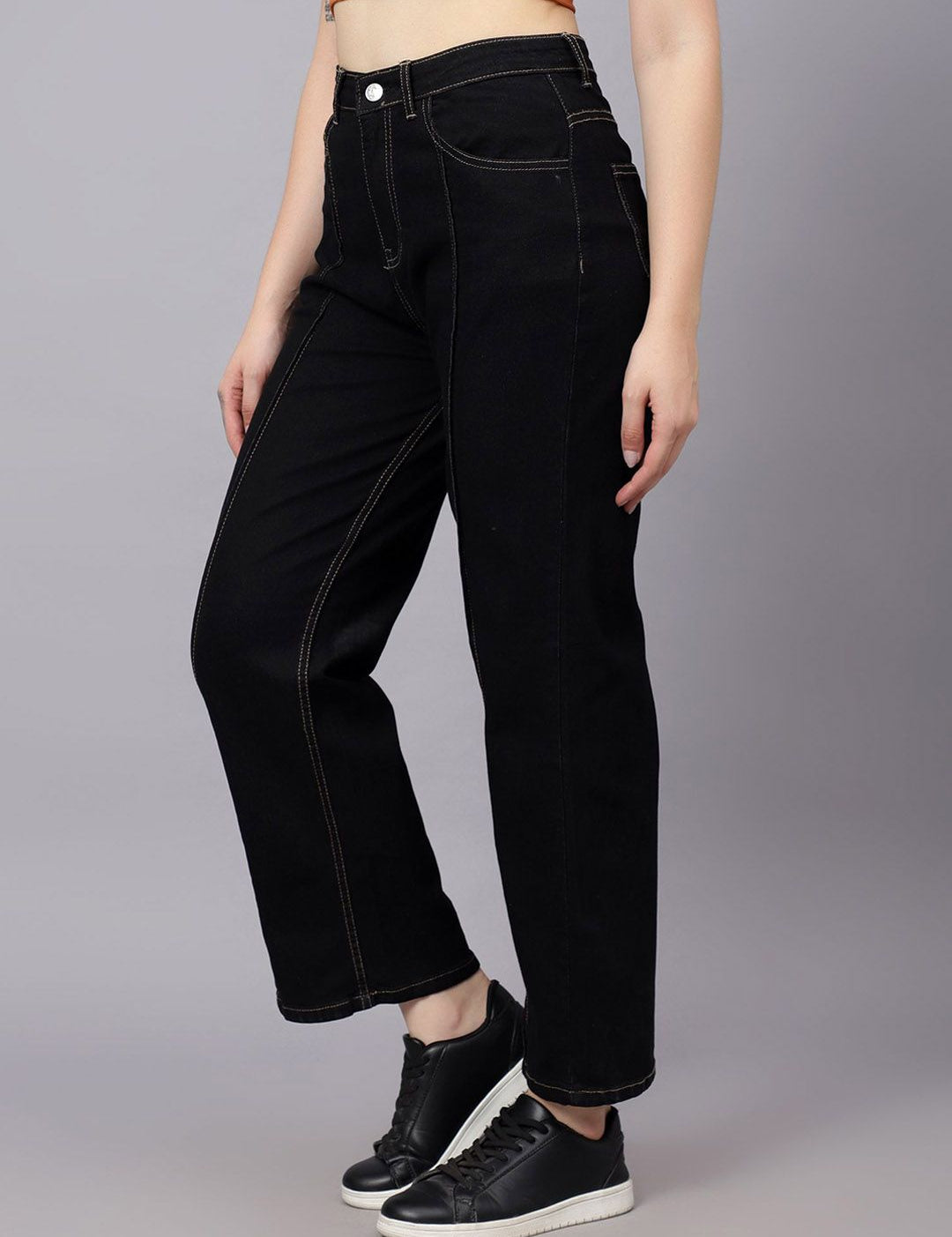 KOTTY Basics Women Straight Fit High-Rise Stretchable Jeans