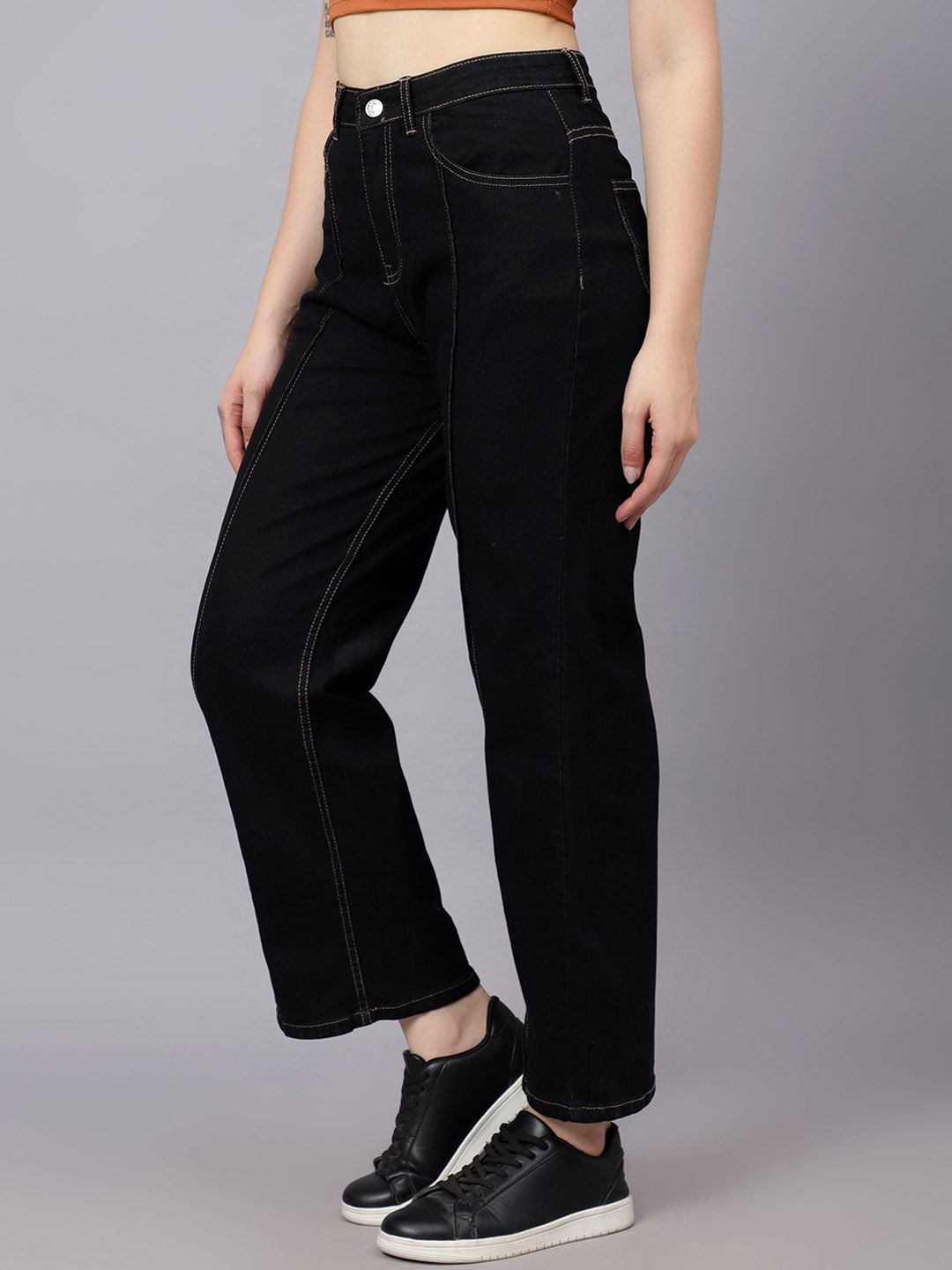 KOTTY Basics Women Straight Fit High-Rise Stretchable Jeans