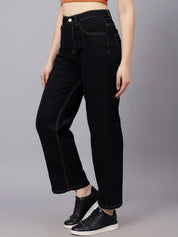 KOTTY Basics Women Straight Fit High-Rise Stretchable Jeans