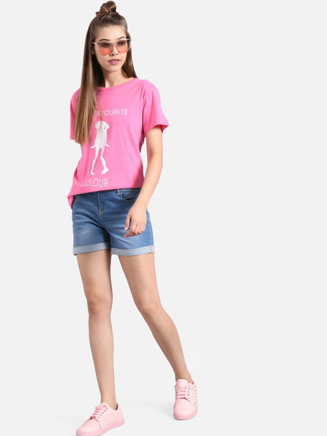 Kotty Women Pack Of 2 Printed Round Neck T-shirt