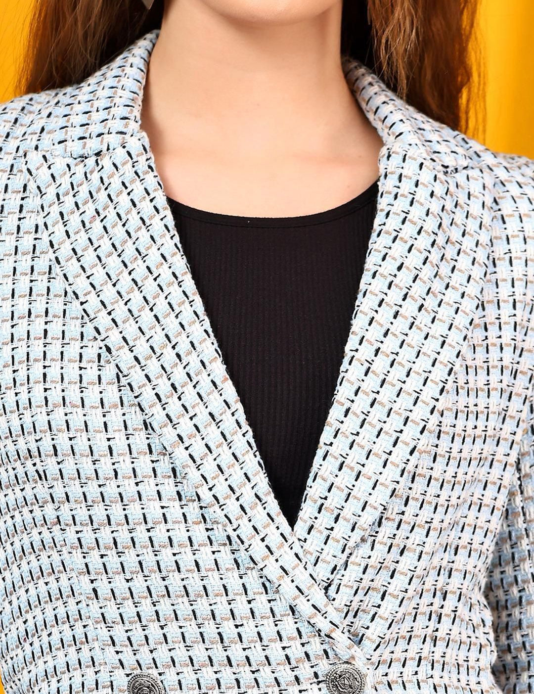 Kotty Checked Double-Breasted Overcoat