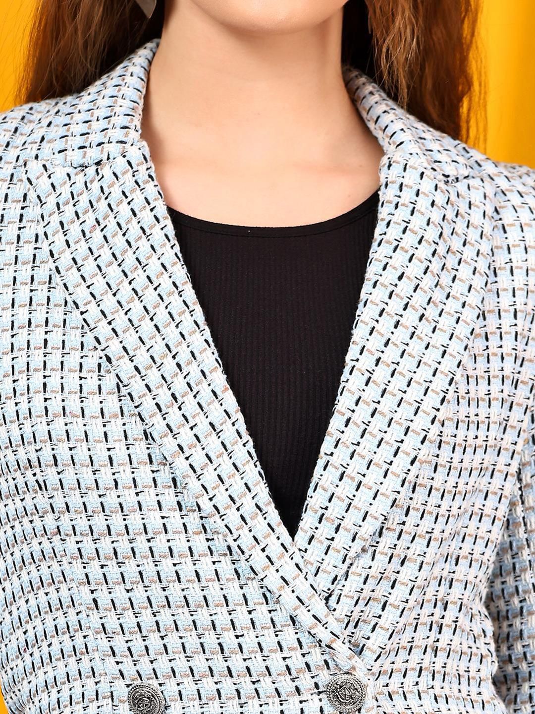 Kotty Checked Double-Breasted Overcoat