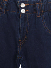 Kotty Girls Navy Blue Solid Mid Rise Jeans