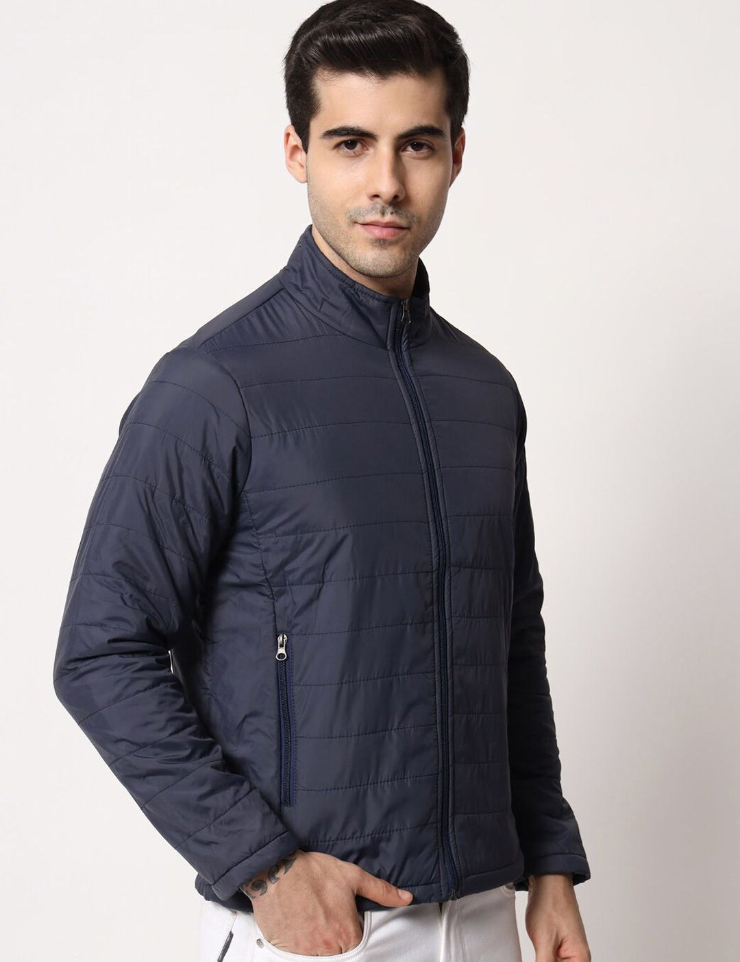 Kotty Men Navy Blue Outdoor Padded Jacket