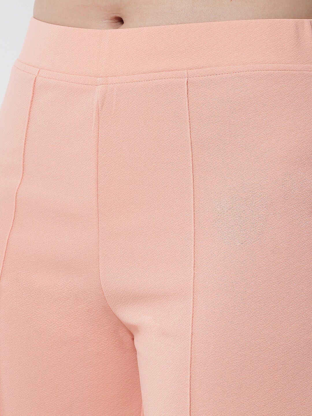 Kotty Women Pink Relaxed Straight Fit Parallel Trousers